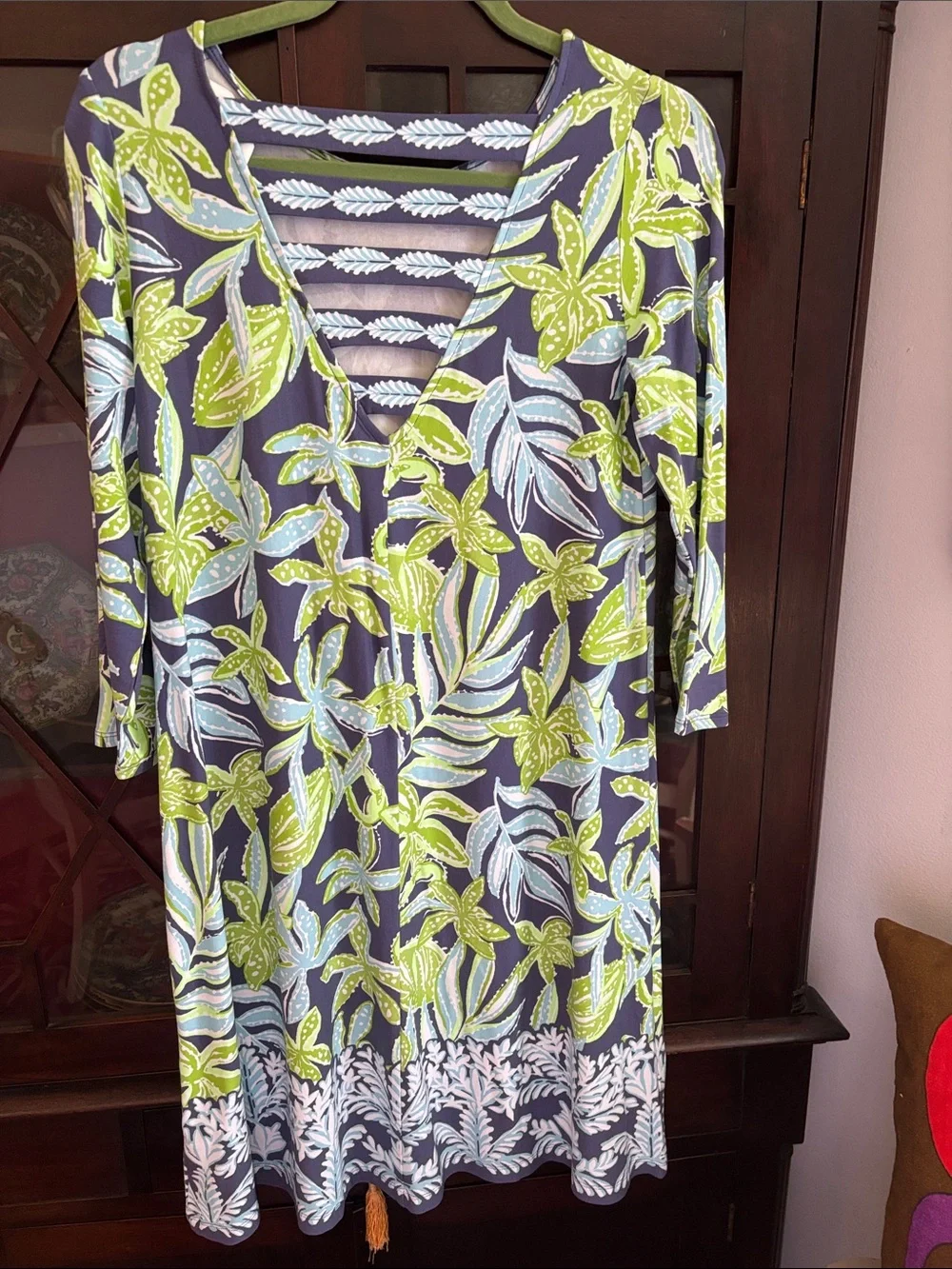 NWT Lilly Pulitzer Ophelia  Floral Shift Dress - Sapphire, Aqua & Lime